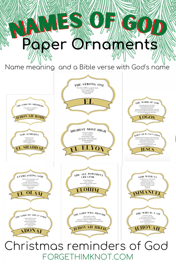 Names of God Christmas Ornaments - Forget Him Knot