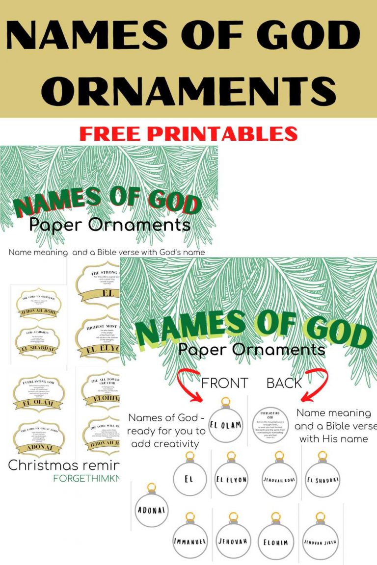 Names of God Christmas Ornaments - Forget Him Knot