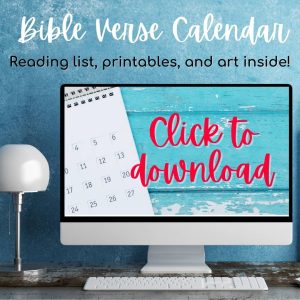 Monthly Bible Verse Calendar- Daily Verse Reading, Printables and ...