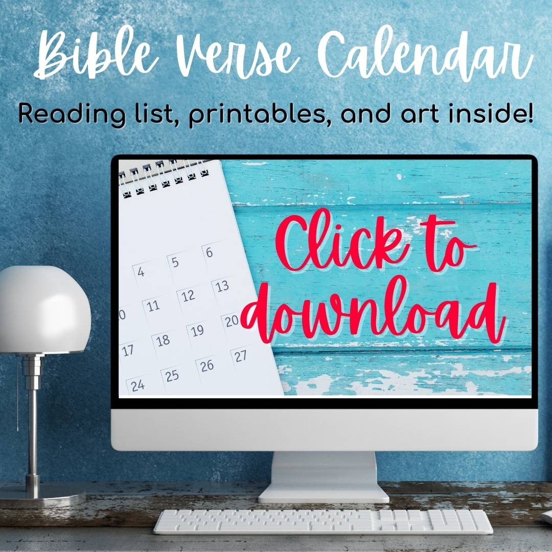 Monthly Bible Verse Calendar Daily Verse Reading Printables and