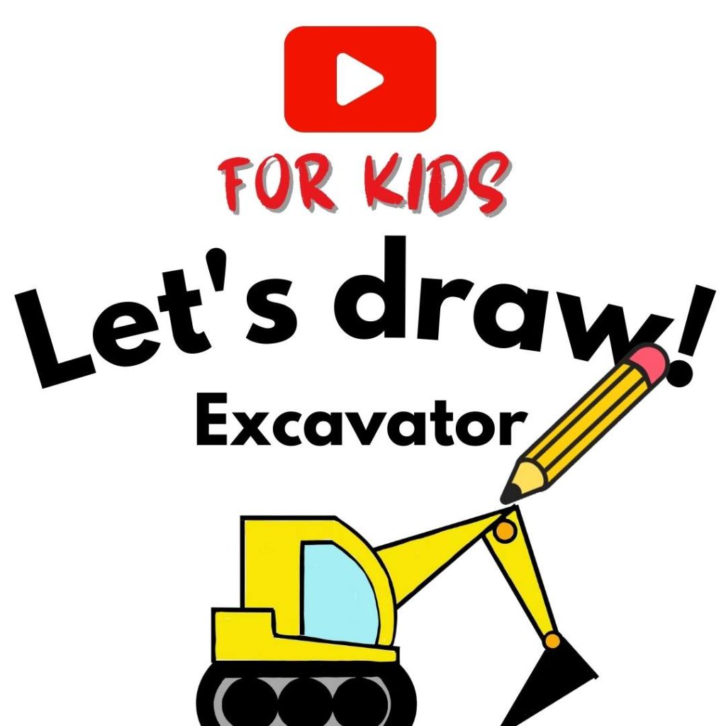 How to draw an excavator art for kids