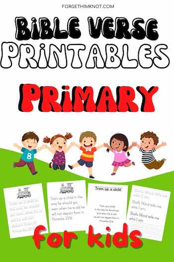 Primary Bible verse printables for kids