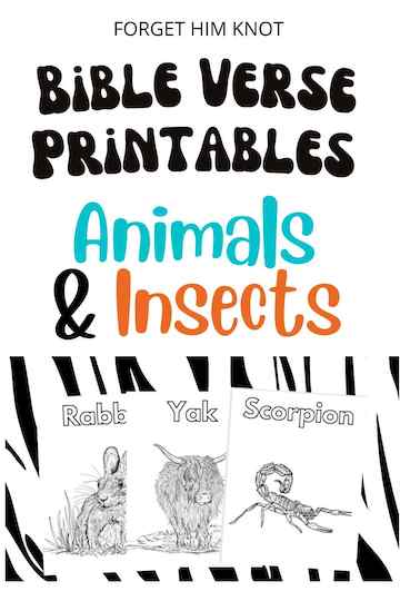 Animals ABC Bible verse printables for kids