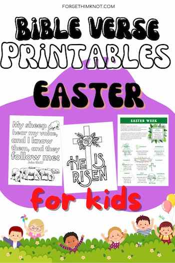 Easter Bible Verse printables for kids