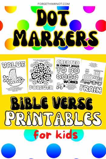 Dot Marker Bible verse printables for kids