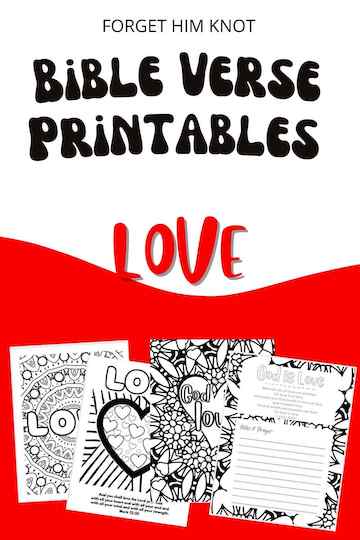 love Bible verse printables for kids
