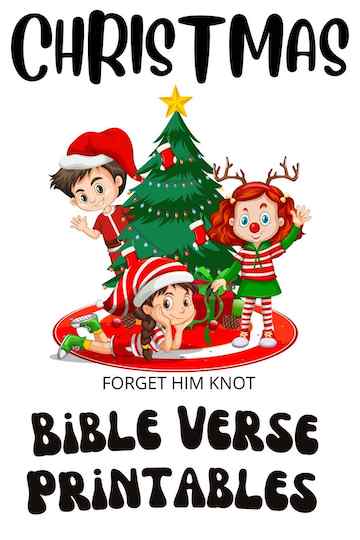 Bible verse printables for kids for Christmas