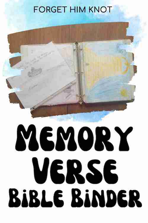 Bible memory verse binder for kids
