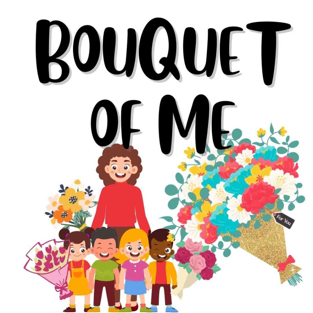 bouquet of me Mother's Day art for kids