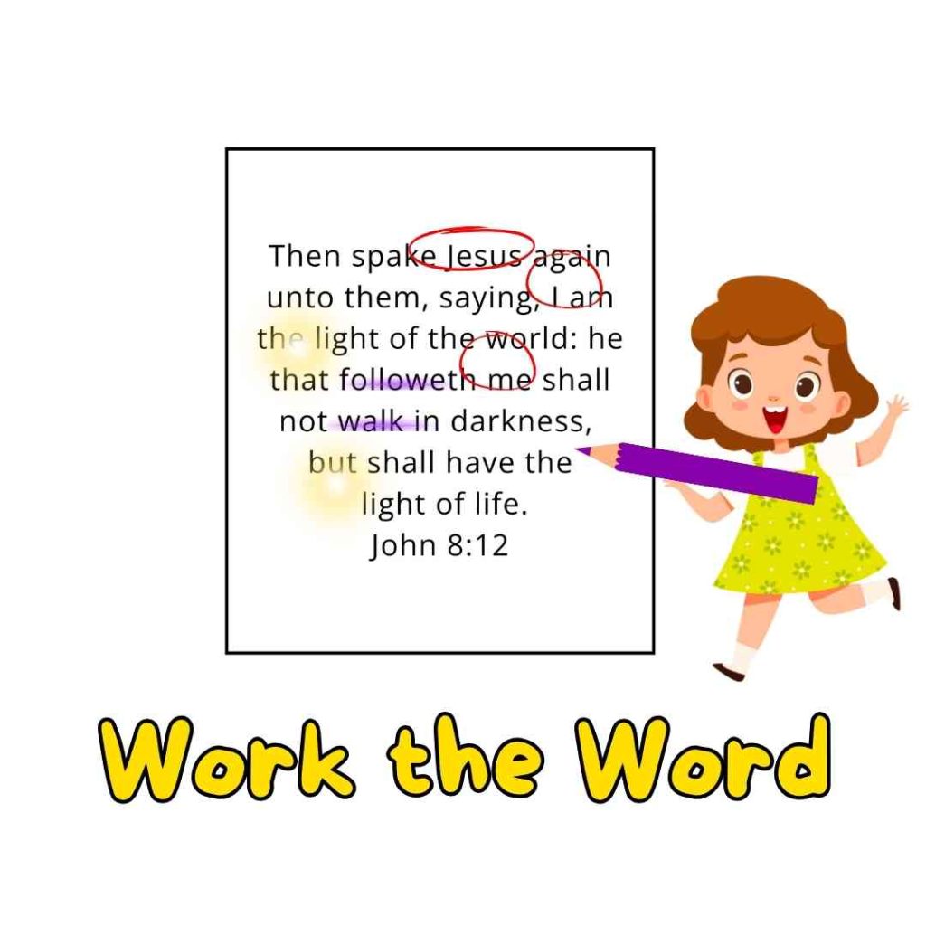 Scripture work the Word for Kids Days of Creation