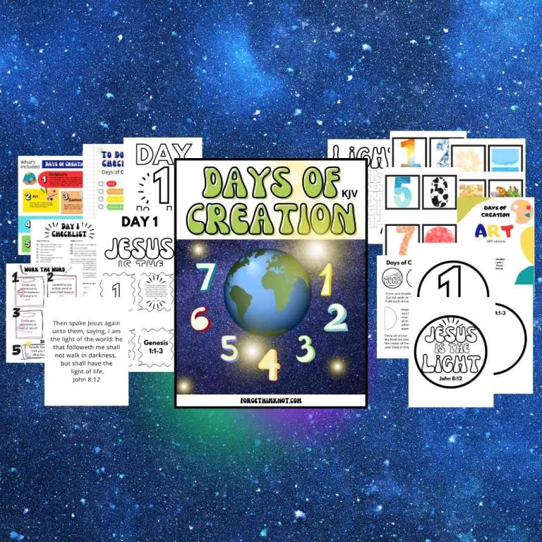 Days of Creation Bible resource for kids