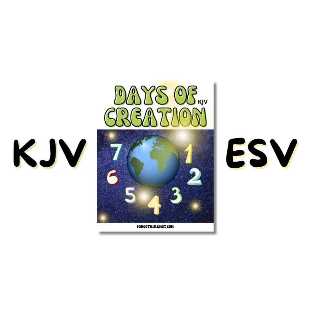 Days of Creation for Kids KJV and ESV