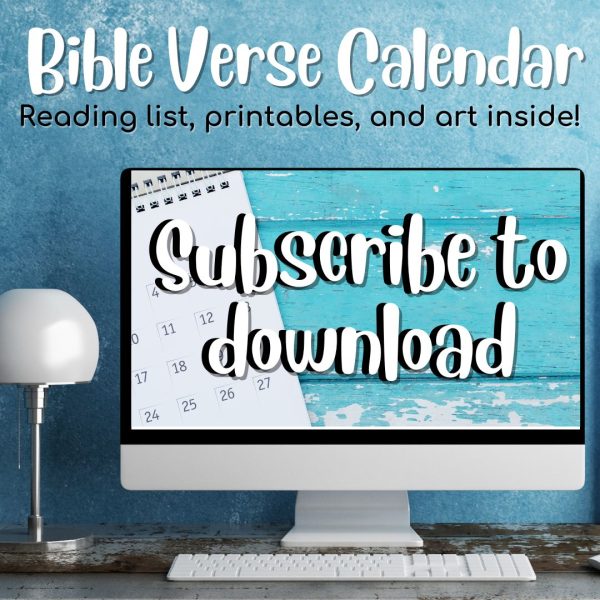 Free Monthly Bible verse calendar and reading list